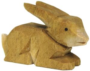 Kunstgewerbliche Schnitzterein Emil Helbig Hase liegend  (Kunstgewerbliche Schnitzterein Emil Helbig 10-16 l) Hase, liegend
